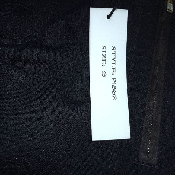 CISONO BLACK JEGGINGS FAUX SUADE SZ.S NWT - Picture 8 of 9